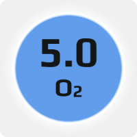 Кислород (О2) 5.0 (99,999%) в баллоне 5л 100 бар, соединение  G 3/4 (DIN 9)