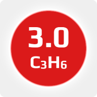 Пропилен (C3H6) 3.0 (99,9%) в баллоне 12л (5кг) соединение W21,8х1/14'' LH (DIN1) (с баллоном)