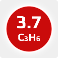Пропилен (C3H6)  3.7 (99,97%) в баллоне 59,5л (25кг) соединение W21,8х1/14'' LH (DIN1) (с баллоном)