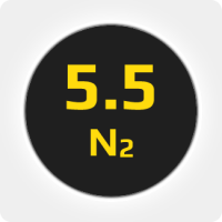 Азот (N2) 5.5 (99,9995%) в баллоне 50л 300бар, соединение  G3/4 (DIN 9)